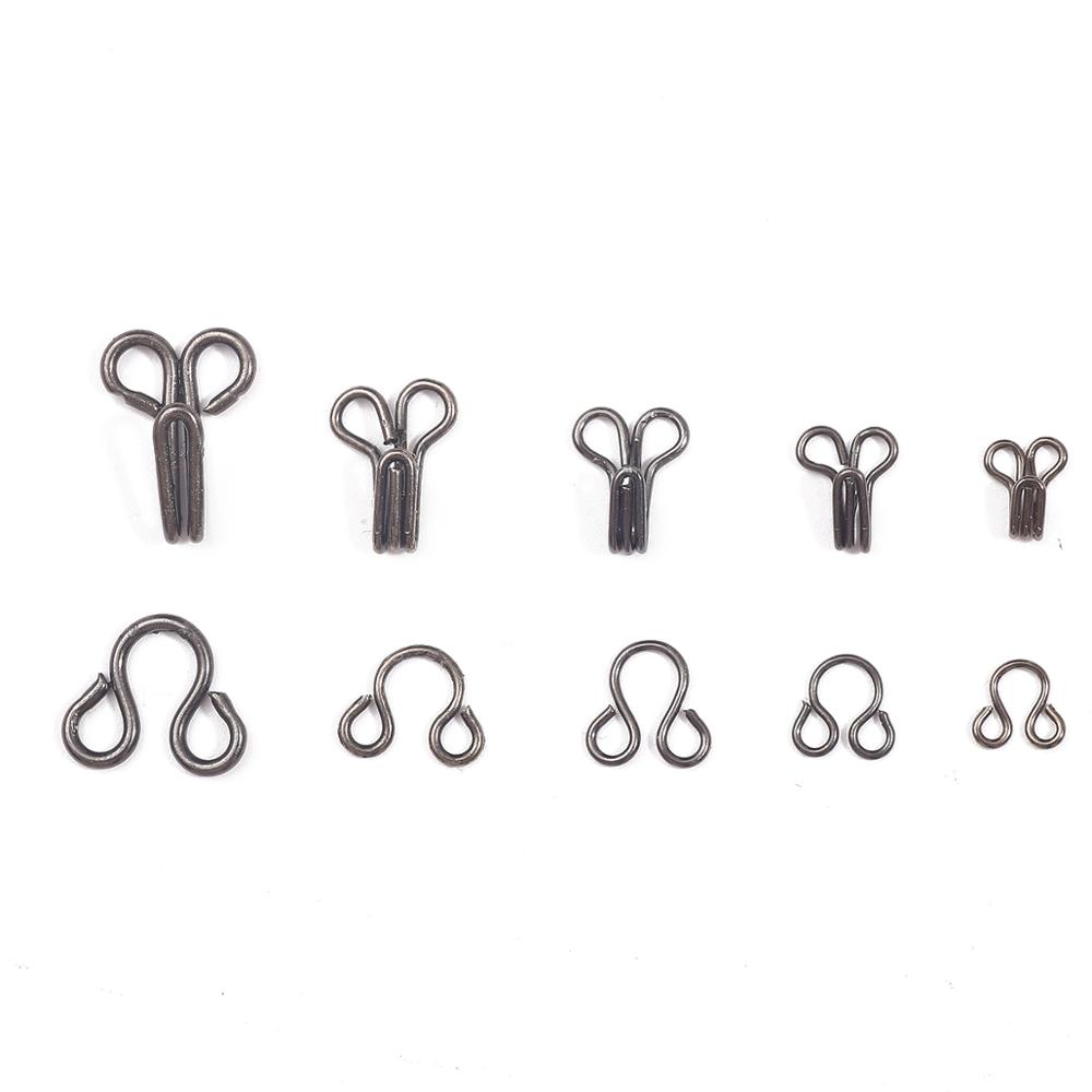 Hook Eye Fastener - 48 peças fivela de metal botão