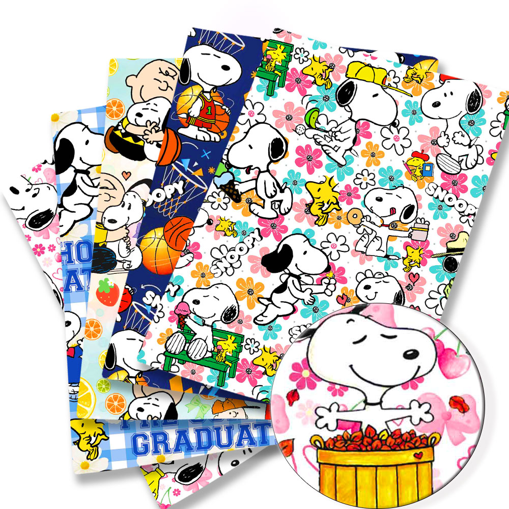Sewing And Textile - Tecido TAKARA TOMY Snoopy 140x50CM, Tecido