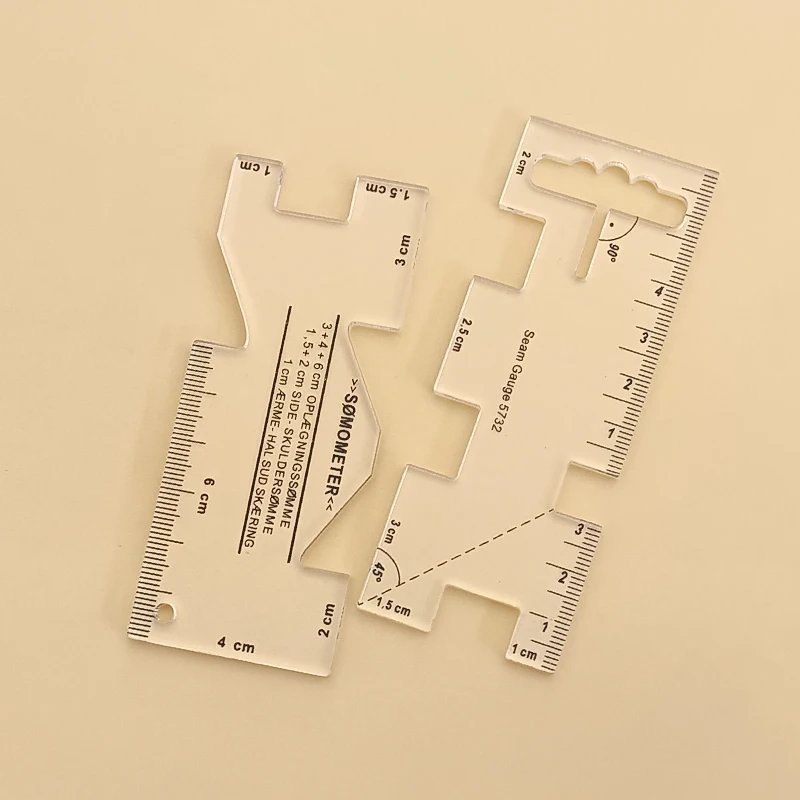 Seam Gauge Metal - 2/1 pçs medidor de medição de