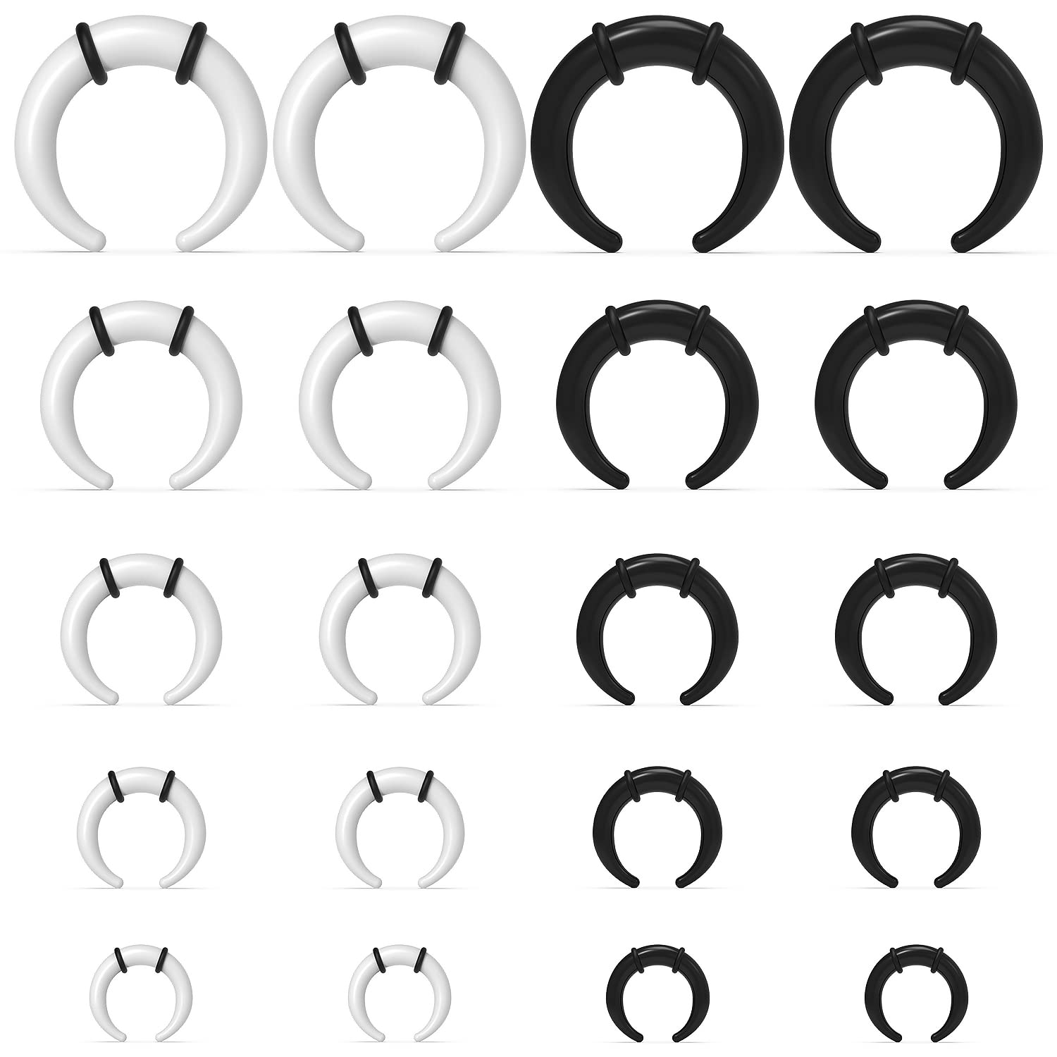 Seam Gauge Metal - Anéis de septo grandes 14g 12g