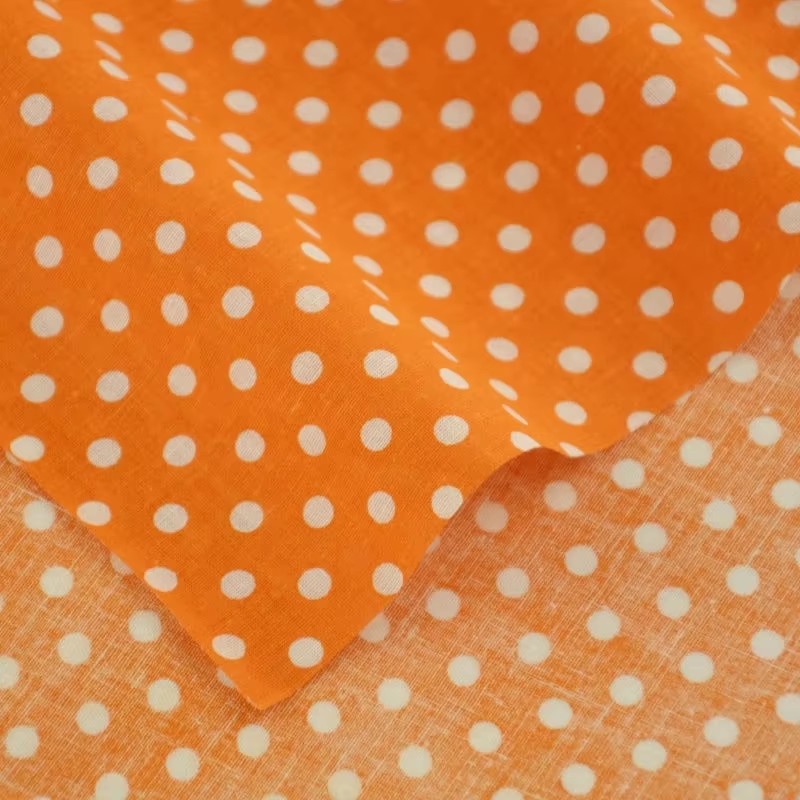 50x150cm branco laranja bolinh - Sewing And Textile avaliação e preço
