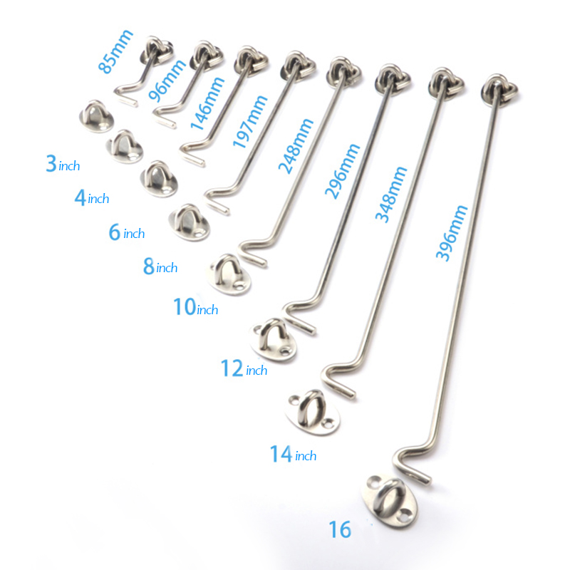2 Peças Gancho de Janela Estil - Hook Eye Fastener avaliação e preço