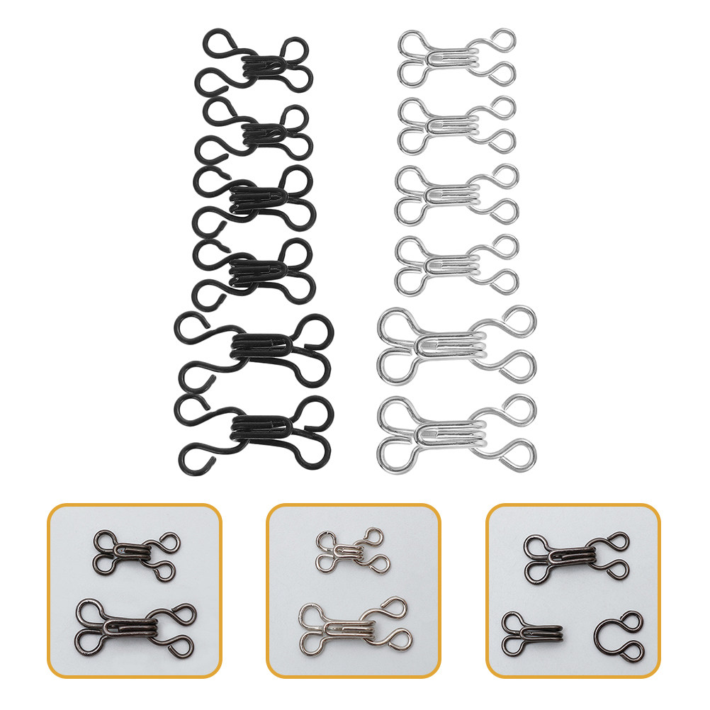 120 Peças Ganchos de Roupa, Fe - Hook Eye Fastener avaliação e preço