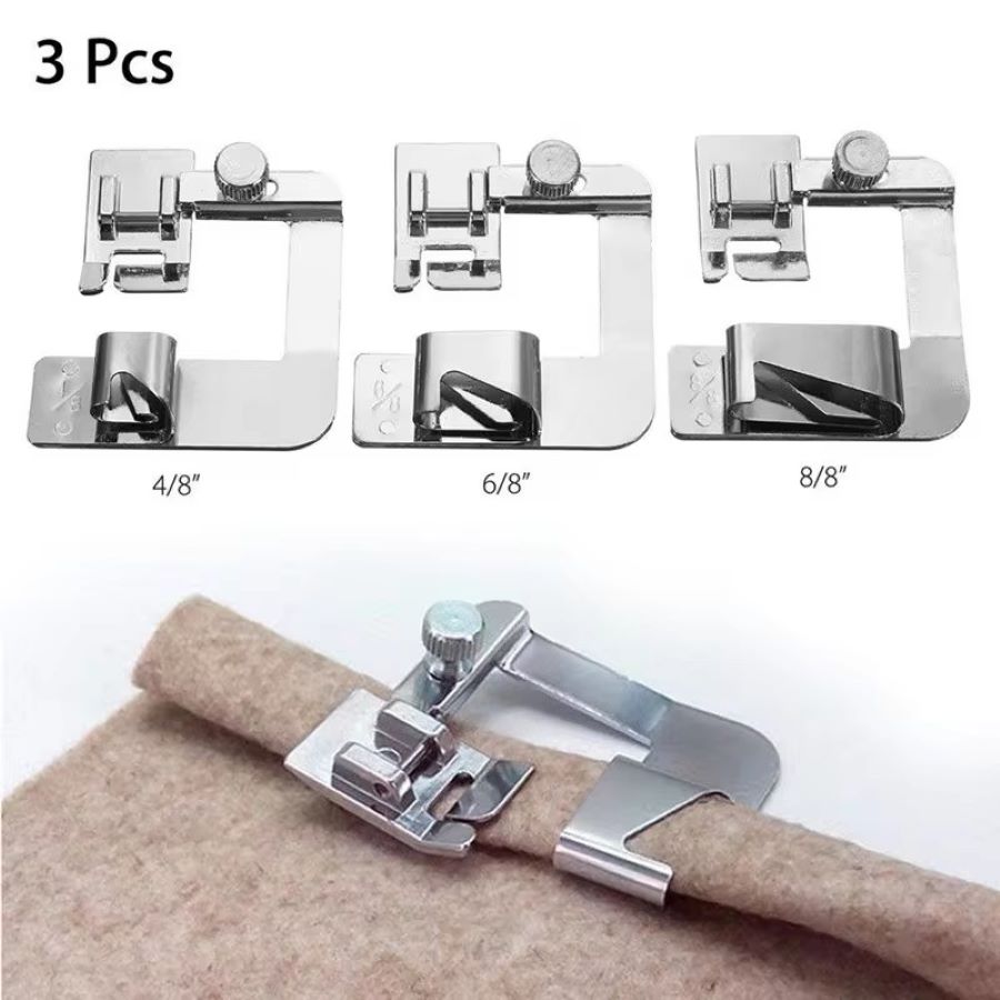 1-3 Peças Calcador de Bainha E - Textile Sewing Machine avaliação e preço