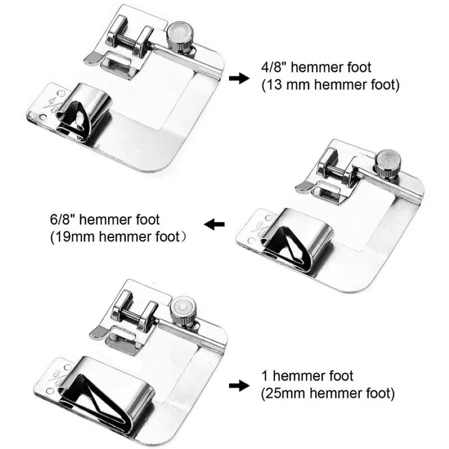 1-3 Peças Calcador de Bainha E - Textile Sewing Machine avaliação e preço