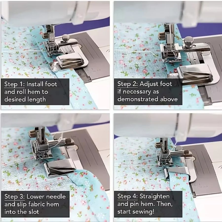 1-3 Peças Calcador de Bainha E - Textile Sewing Machine avaliação e preço
