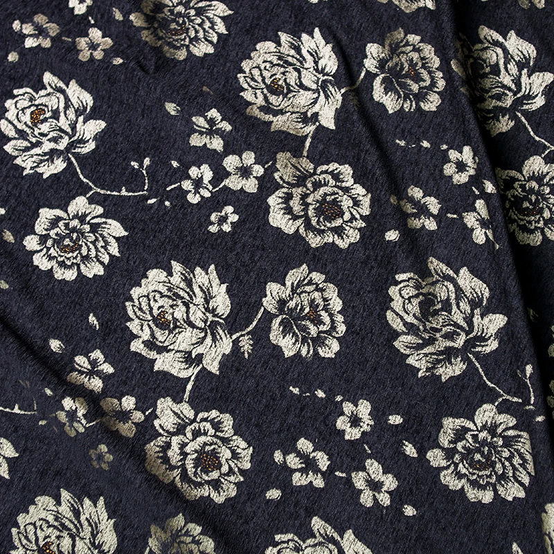 Preto ouro peônia jacquard tec - Fabric Weight Set avaliação e preço