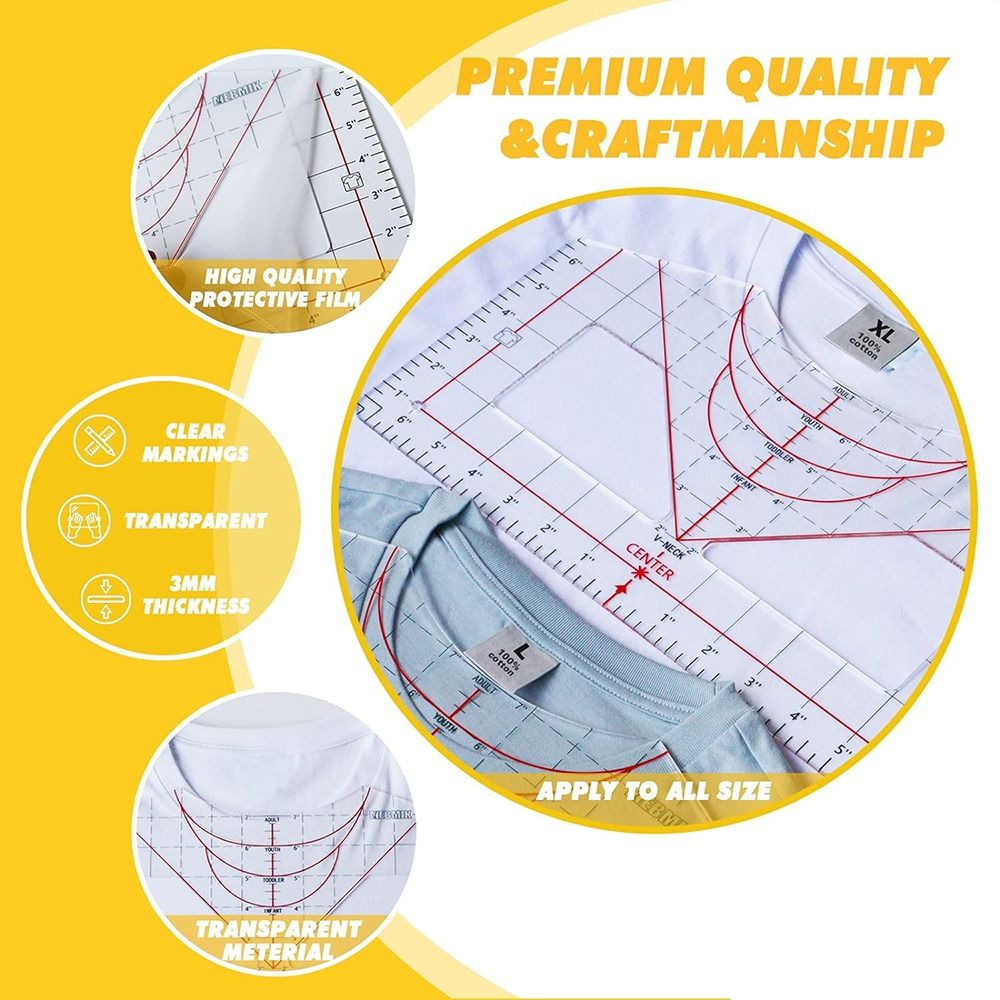 Guia Régua de T-shirt para Ali - Sewing Tt avaliação e preço